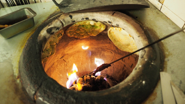 tandoori clay oven with naan